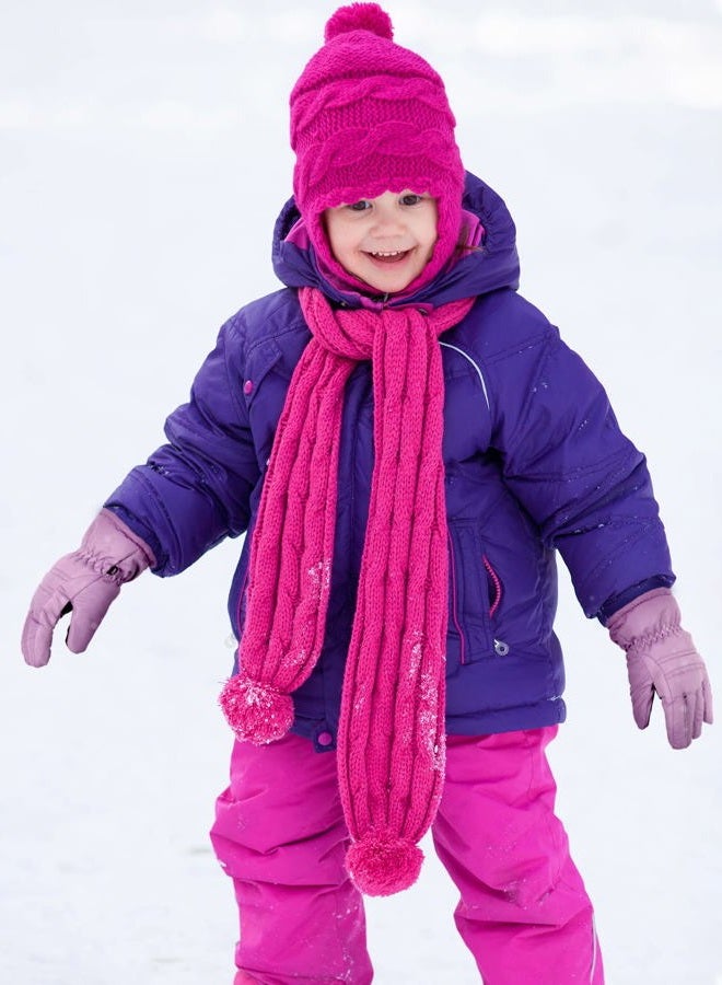 Geyoga 2 Pairs Kids Ski Gloves Waterproof Winter Mittens Warm Full Finger Gloves Snow Gloves for Children (Pink and Light Purple,3-6 Years) - Image 5