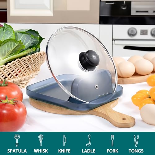 Li & Zhao Li&Zhao Spoon Rest for Stove Top - Stove Spoon Holder for Kitchen Counter Pot Lid Holder Utensil Rest Cooking Spoon Holder - Image 3