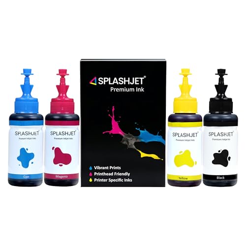 Splashjet T664 Compatible Refill Ink for Epson L130, L360, L380, L361, L565, L210, L220, L310, L350, L355, L365, L385, L405, L455, L485 Printers (C/M/Y/Bk - 70g x 4) - 501756 - Image 2
