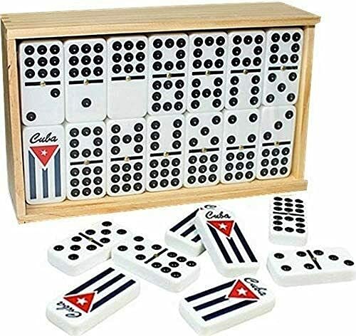 Bene Casa - Cuban Flag Double Nines Dominoes Set - 2-10 Players - Wooden Box with 55 Dominos - Image 4