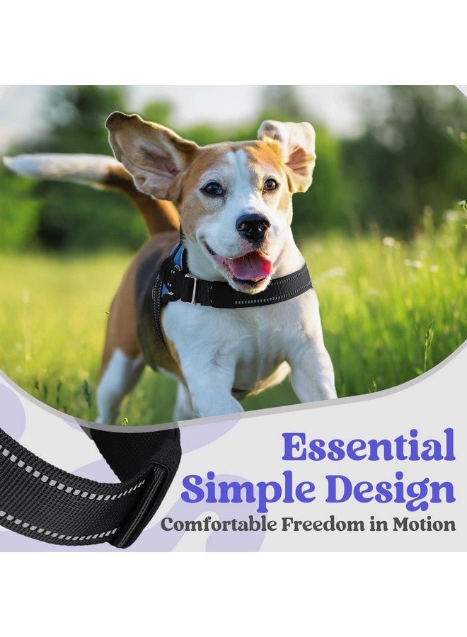 رابيتجو تسخير الكلاب من rabbitgoo متوسط الحجم، سهل الارتداء، سترة للحيوانات الأليفة مزودة بإبزيم واحد، تسخير خدمة قابل للتعديل بدون سحب مع حلقة على شكل حرف D ومقبض، عاكس للمشي الآمن والتدريب، أزرق، متوسط - Image 4