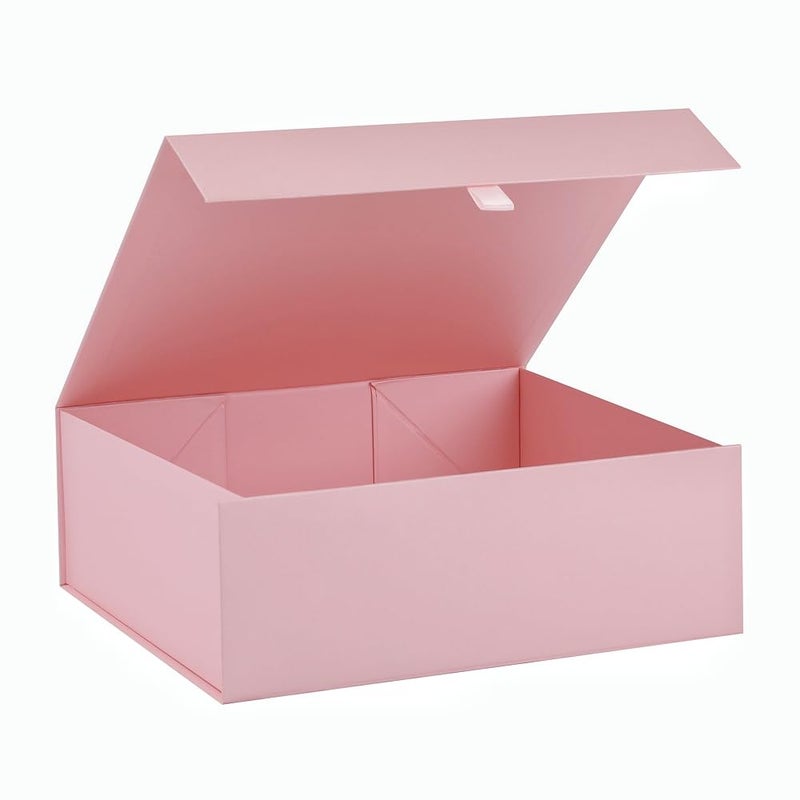 PLINJOY Pink Gift Box Large 13.5x11.8x4.7 Inches, Pink Gift Boxes for Presents with Magnetic Closure Lid, Luxury Gift Box Rectangle Collapsible Boxes for Gift Packaging - Image 1