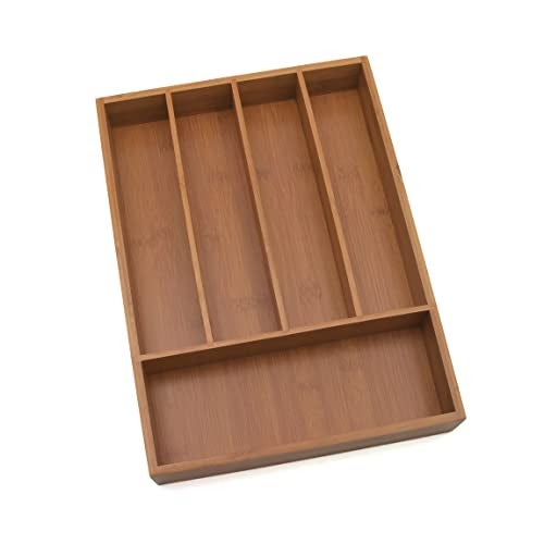 Lipper International منظم أدوات المائدة من ليبر إنترناشيونال 8876 من الخيزران، 5 أقسام، 10 1/2" × 14" × 2" - Image 3