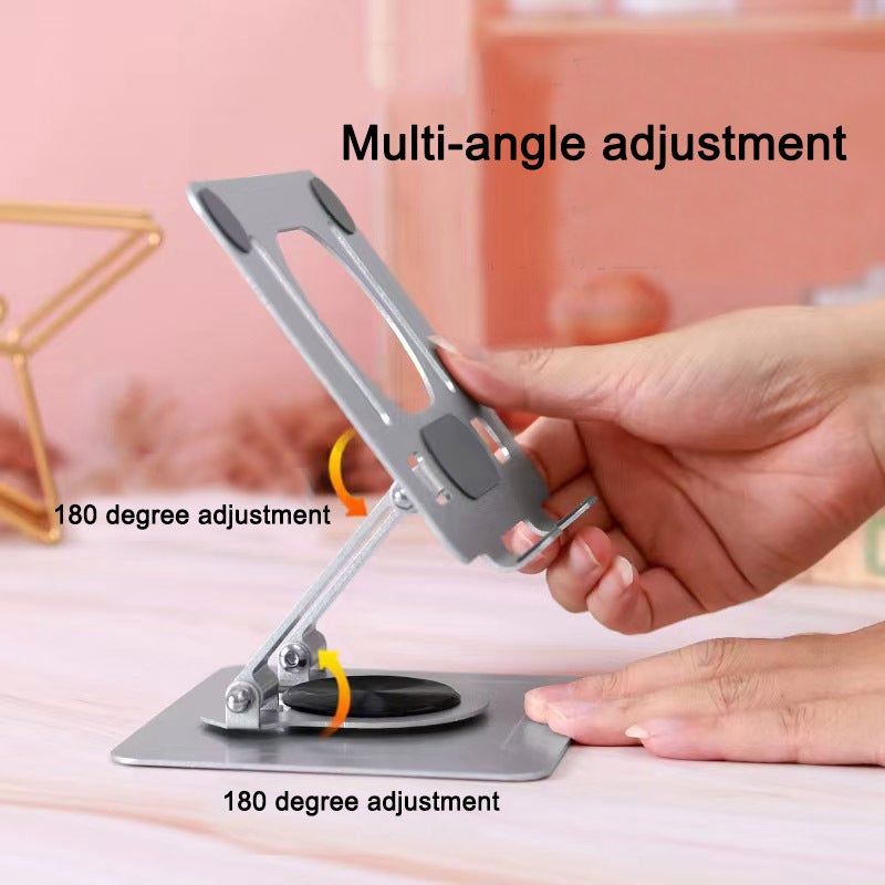 Explosions Tablet Bracket Desktop Computer Foldable Rotating Aluminum Alloy Multifunctional Lazy Thermal Base - Image 2