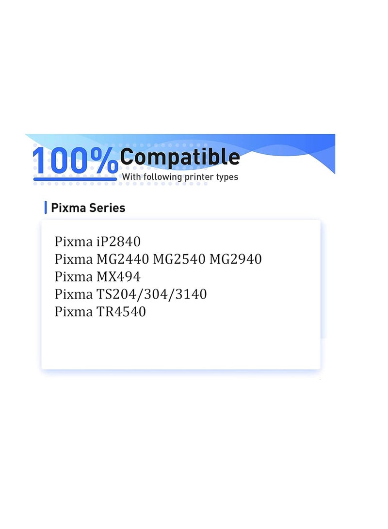 Terabyte خرطوشة حبر معاد تصنيعها 445XL 446XL لطابعة كانون بيكسما 445XL 446XL خرطوشات حبر فائقة لطابعات MX494 MG2440 MG2540 MG2940 MG2942 MG2944 IP2840 1 أسود 1 ثلاثي الألوان - Image 2