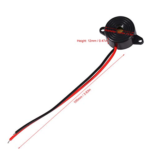 Hilitand 3-24V Active Buzzer, Buzzer Alarm, Piezoelectric Buzzer Alarm, Outdoor Warning Buzzer, Piezo Buzzer - Image 2