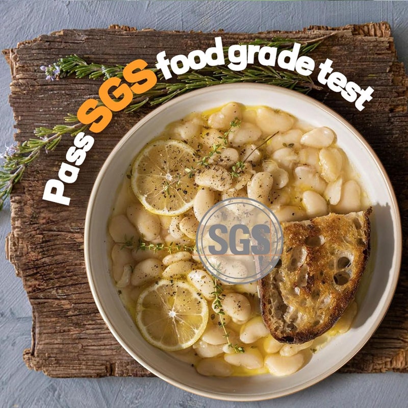 Artena أطباق باستا أرتينا 50 أونصة - أطباق سلطة كبيرة 975 - مجموعة من 4 أطباق شوربة سيراميك بيضاء كبيرة للمطبخ بتصميم بارز - أطباق عشاء ضحلة آمنة للاستخدام في الميكروويف وغسالة الصحون مع أنماط متعددة - Image 4