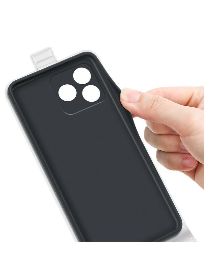 اس-توب جراب هاتف Realme Narzo N53 R64 من الجلد الملمس مع قلاب عمودي واحد - Image 5