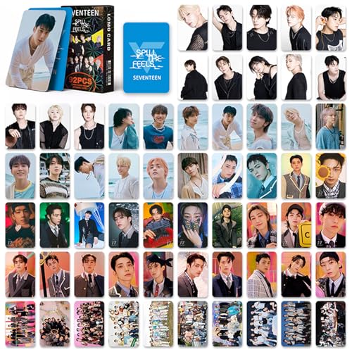 KPOPBP Seventeen Spill The Feels Album Photocards 60 PCS KPOP Lomo Cards Set 32 PCS Stickers Seventeen Photo Cards Merch gift for Boys and Girls - Image 2