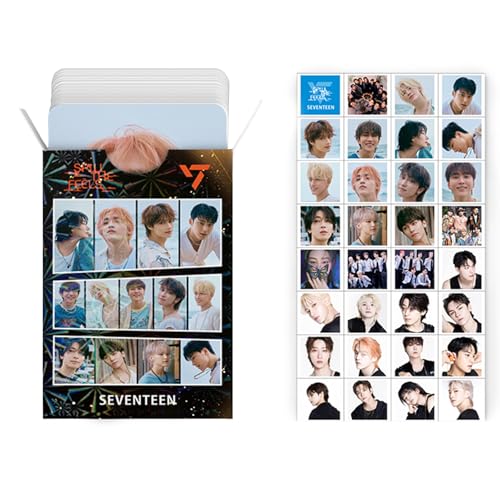 KPOPBP Seventeen Spill The Feels Album Photocards 60 PCS KPOP Lomo Cards Set 32 PCS Stickers Seventeen Photo Cards Merch gift for Boys and Girls - Image 3