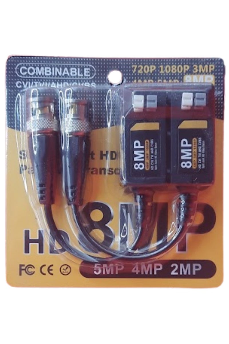 8MP Video Balun | HD Video Transmission up to 400 Meters | Supports CVI/TVI/AHD/CVBS Formats - Image 1