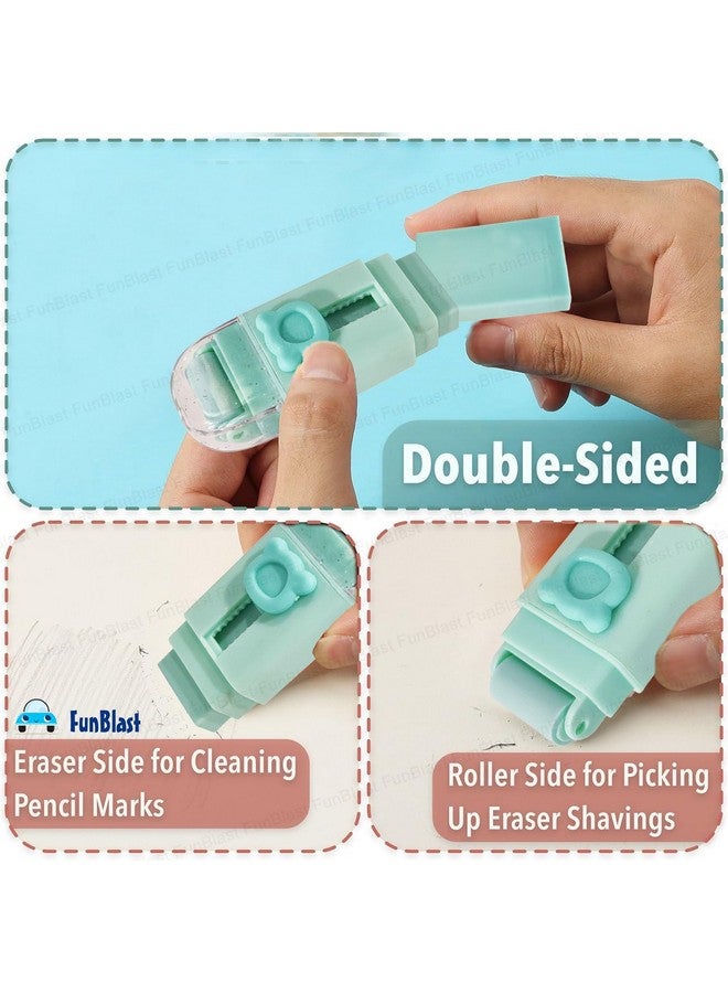 FunBlast Eraser for Kids - Pack of 1 Cute Roller Erasers Set for Kids, Eraser for Kids Stationary Set for Kids, Rubber Eraser for Kids, Stationary Kit for Kids (Sea Green) - Image 3