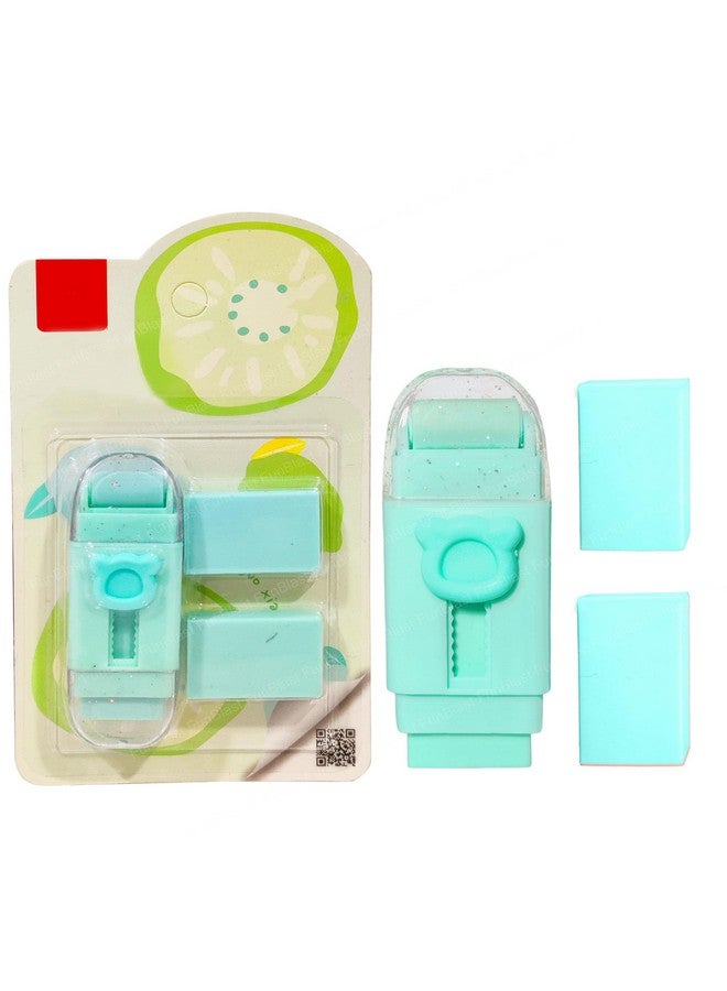 FunBlast Eraser for Kids - Pack of 1 Cute Roller Erasers Set for Kids, Eraser for Kids Stationary Set for Kids, Rubber Eraser for Kids, Stationary Kit for Kids (Sea Green) - Image 1