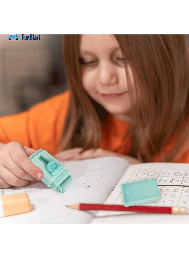 FunBlast Eraser for Kids - Pack of 1 Cute Roller Erasers Set for Kids, Eraser for Kids Stationary Set for Kids, Rubber Eraser for Kids, Stationary Kit for Kids (Sea Green) - Image 5