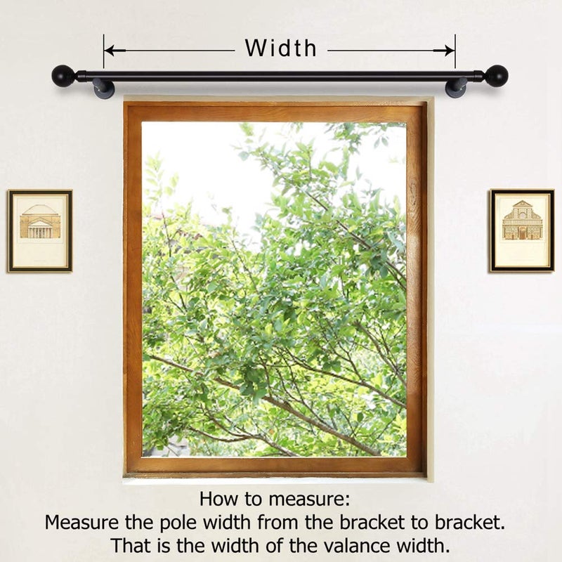 ELKCA Double-Sided Chenille Valance for Living Room,Coffee Curtains Valance with Beads for Bedroom,Rod Pocket(W39Inch,1 Panel) - Image 5