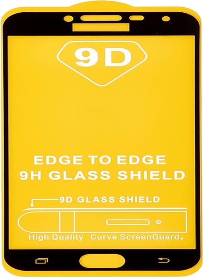Dragon Anti Fingerprint 5D Tempered Glass Screen Protector for Samsung Galaxy J4 2018 - Black and Clear