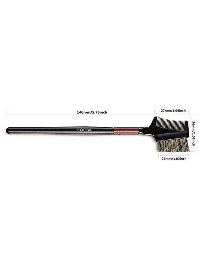 OWLFAVO Kooba Makeup Eyebrow Brush & Eyelash Comb 2 Pcs Portable Eye Powder Foundation Brush Beauty Cosmetic Tool For Professional And Travel Pack Of 2 - Image 2