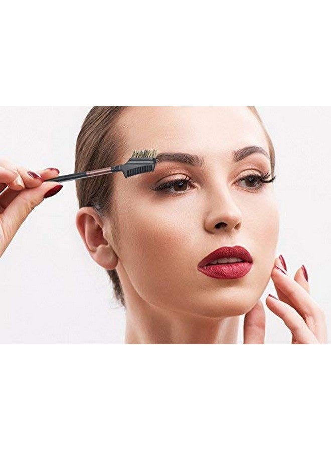 OWLFAVO Kooba Makeup Eyebrow Brush & Eyelash Comb 2 Pcs Portable Eye Powder Foundation Brush Beauty Cosmetic Tool For Professional And Travel Pack Of 2 - Image 4