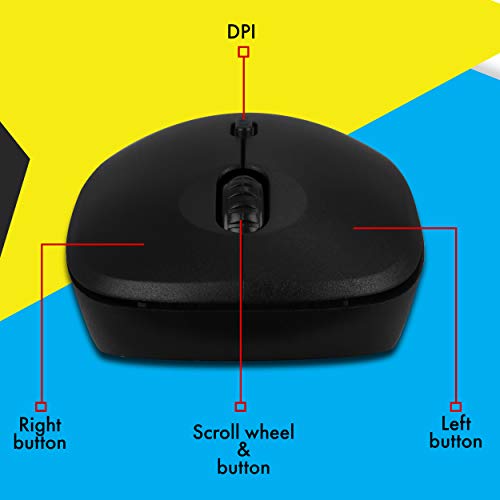 ZEBRONICS Zeb-Bold 2.4GHz Wireless Optical Mouse with High Precision - USB - Image 2