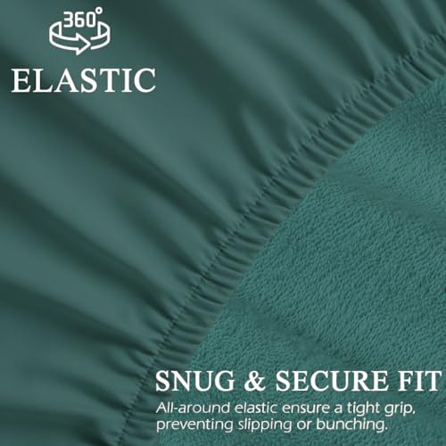 Trance Cotton Feel Terry Ultra Soft Waterproof Mattress Protector | Breathable - Hypoallergenic Mattresses Cover (72x36 inch | 6x3 feet, Teal - Pack of 1) - Image 4