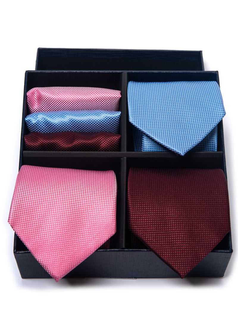 High Quality Solid Color Neckties And Kerchiefs Suit