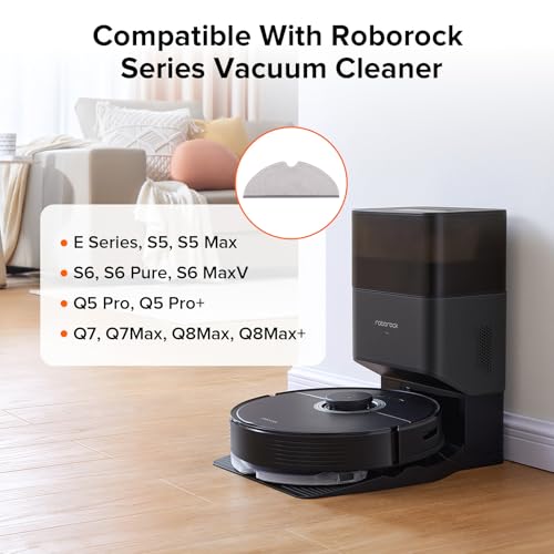 roborock 2 Pack Microfiber Mop Cloths for Q 5, Q5 Pro, Q5 Pro+, Q7, Q7Max, Q8Max, Q8Max+, E Series, S5, S5 Max, S 6, S6 Pure, S6 MaxV Robot Vacuum Cleaner, Mop Pad Replacement Accessories - Image 2