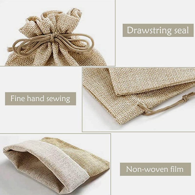 Tadipri 8 Pack Cloth Bags, Gift Bags, Pouches, Jewelry Bags, Cotton Bags with Drawstring - Image 3