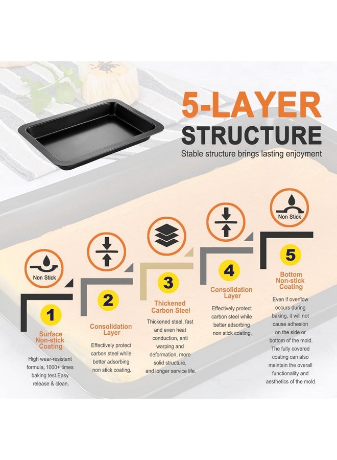 شيف ميد Rectangle Cake Pan Nonstick 13Inch Loaf Pan Deep Dish Bakeware 9.3 X 13.3 X 1.6 - Image 4