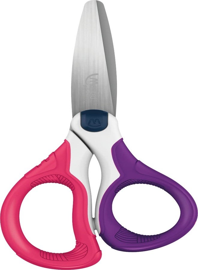 Maped Sensoft School Scissors with Asymmetric Flexible Handles, 5 Inch, Blunt, Assorted Colors (484410US) - Image 4