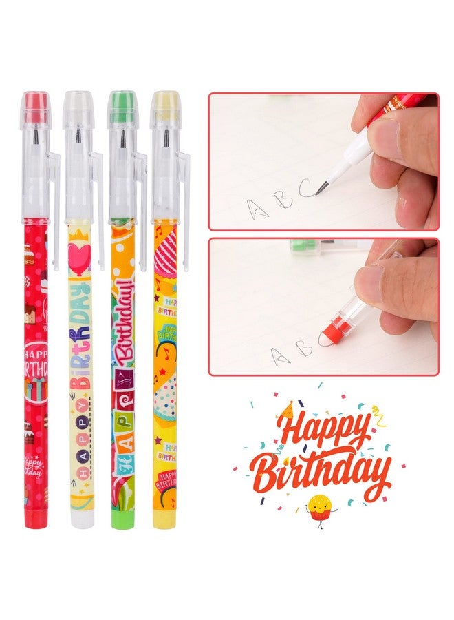 Kolewo4ever Happy Birthday Pencils Translucent Pencil Multicolor Non- Sharpening Stackable Pencils Pop Up Plastic Pencils Cake,Balloon Printed Birthday Pencils，4 Style (48) - Image 4