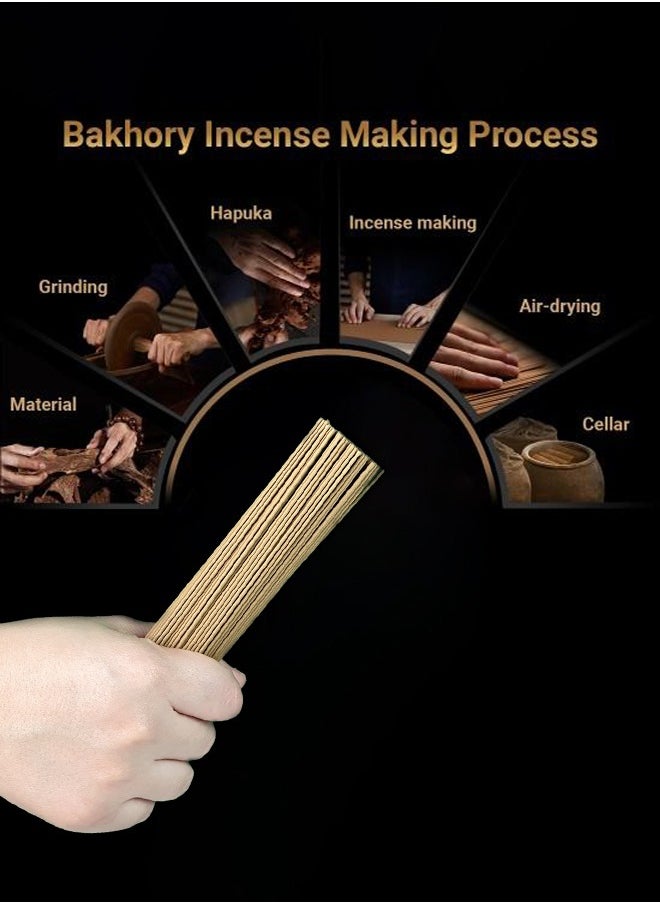 Bakhory Pure Agarwood Incense Sticks, 1.4mm Thick 271 Sticks, Cambodian Made Incense Stick For Home and Office, Yoga Studio, Meditation, 60g  - Image 5