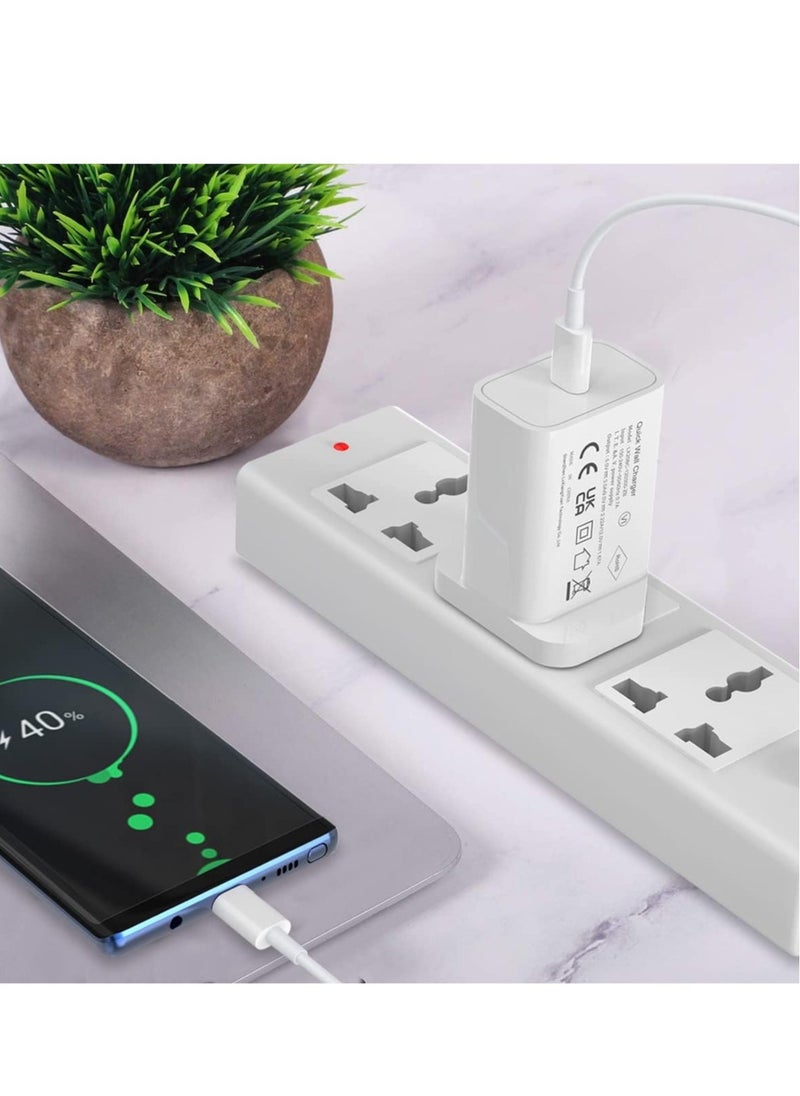 ELTRAZONE - USB C Super Fast Charger, 25W PD Wall Charger Fast Charging for Samsung Galaxy S21/S21+/S21 Ultra/S20/S20+/S20 Ultra/Note 20/Note 20 Ultra/Note 10/Note10+, 3.3ft USB-C to USB-C Fast Charging Cable - Image 1
