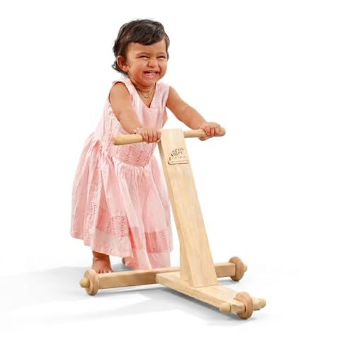 Ariro Toys Wooden Push Walker (nadai vandi) for Infants and Toddlers | Traditional Walker Cycle | Walking Aid | Montessori Push Wagon for 9 Months and Above | Sturdy Baby | Easy to Assemble Kid - Image 1