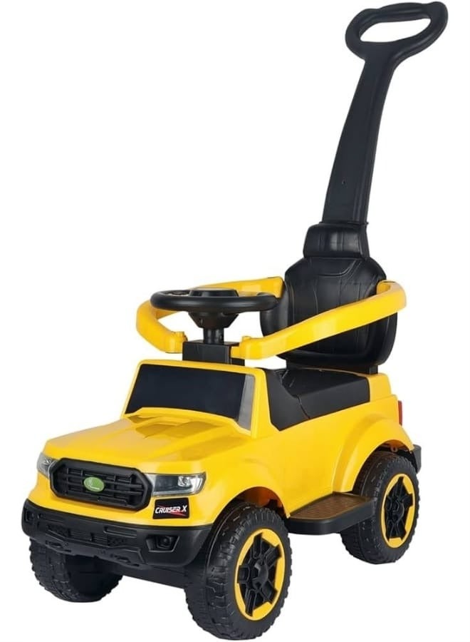 سيارة دف جيب كبير عصا بأصوات ولمبات ممتعة للاطفال مع شريط أمان ومقبض دفع - Image 2