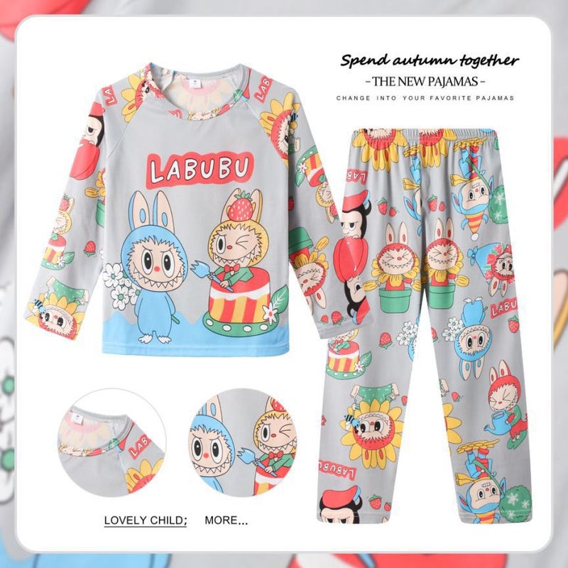 Children'S Clothing Children'S Underwear Suit Cute Cartoon Boys And Girls Autumn Clothes Autumn Pants Pajamas Home Clothes - Image 5