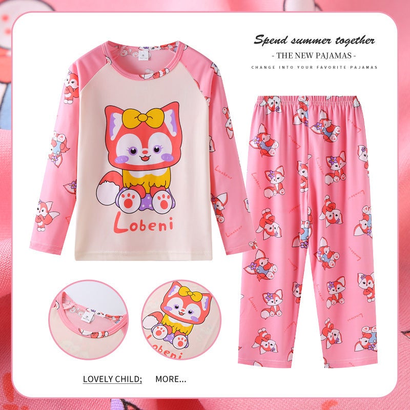 Children'S Clothing Children'S Underwear Suit Cute Cartoon Boys And Girls Autumn Clothes Autumn Pants Pajamas Home Clothes - Image 1