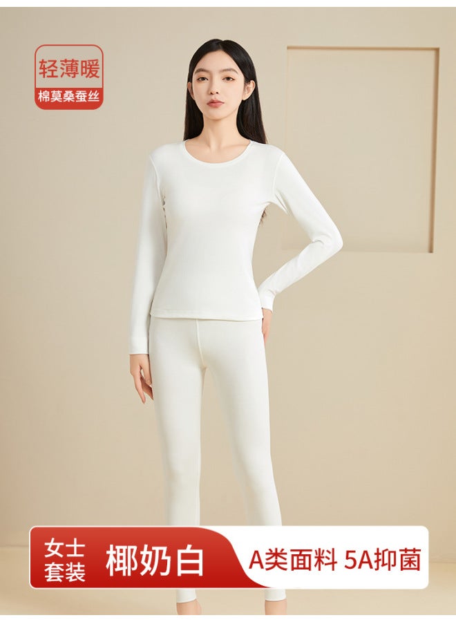 【class A】spring 80-count Modal Thermal Underwear For Women, Heat-generating Long-staple Cotton Antibacterial Autumn Clothing Set For Men