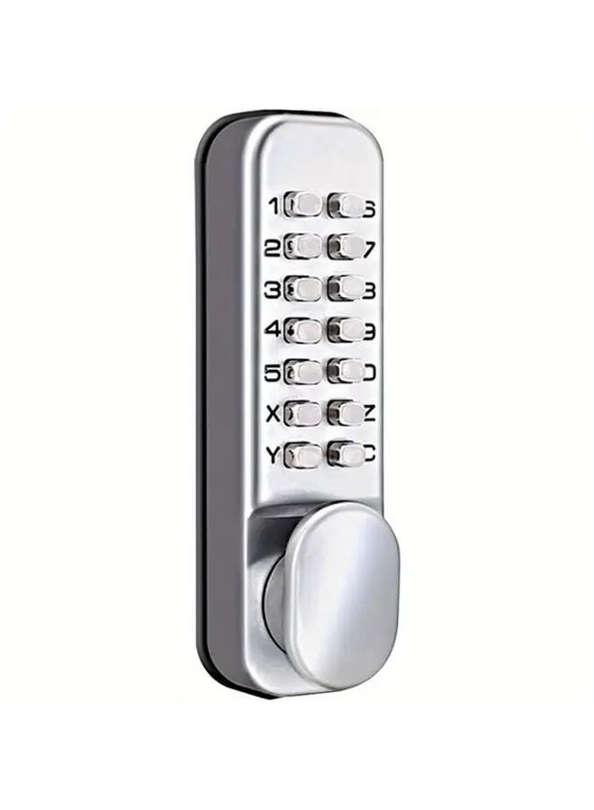 Silvery Waterproof Fireproof Mechanical Combination Smart Door Lock Handle - Image 2