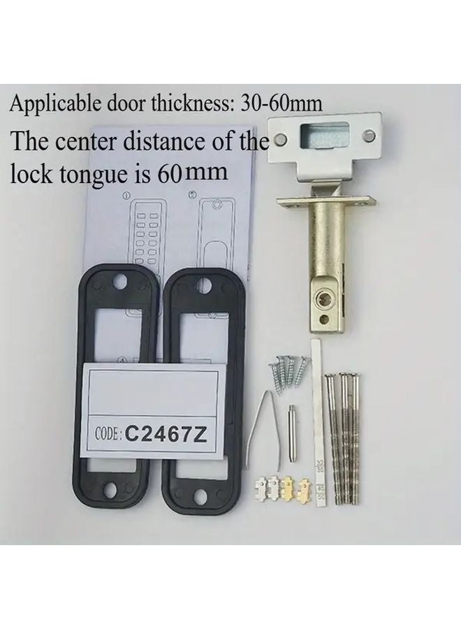 Silvery Waterproof Fireproof Mechanical Combination Smart Door Lock Handle - Image 5