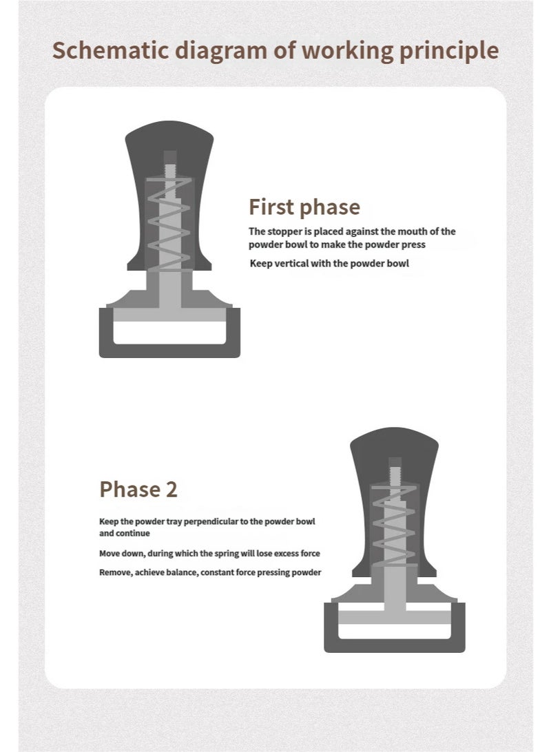 مكبس قهوة إسبريسو 58 مم بضغط ثابت 30 رطل – ضاغط نابضي بمقبض خشبي صلب مع ارتداد تلقائي وتصميم مانع للميلان - Image 5