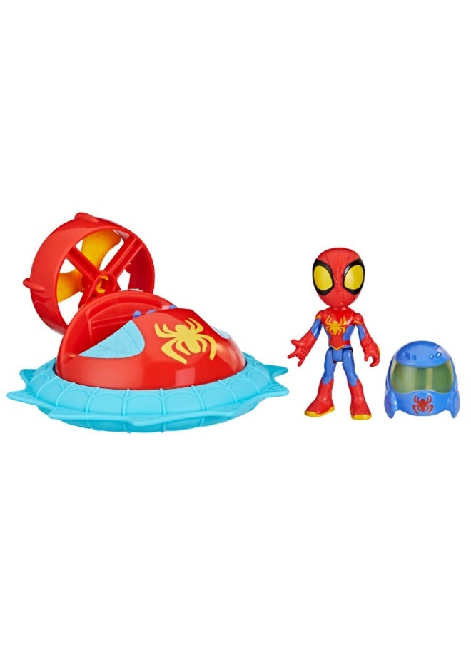 MARVEL - Marvel Spidey & His Amazing Friends Web-Spinners Spidey with Hover Spinner Vehicle & Action Figure - Image 1
