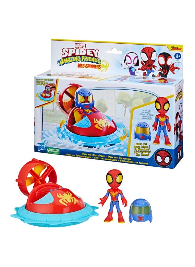 MARVEL - Marvel Spidey & His Amazing Friends Web-Spinners Spidey with Hover Spinner Vehicle & Action Figure - Image 1