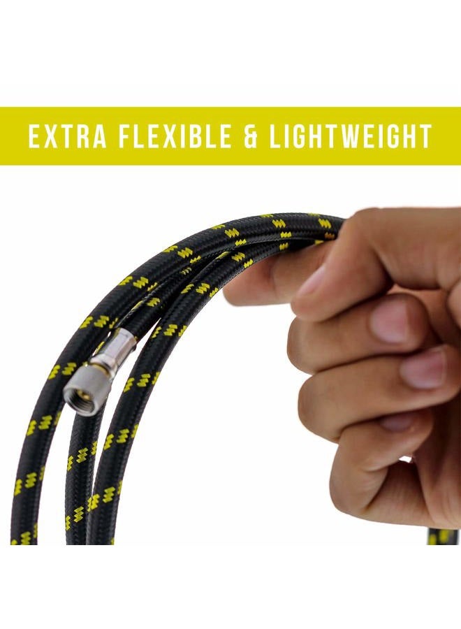 Master Airbrush 10 Foot Nylon Braided Airbrush Hose with Inline Moisture Trap Filter and Standard 1/8" Size Fittings on Both Ends (Hose Color May Vary) - Image 5