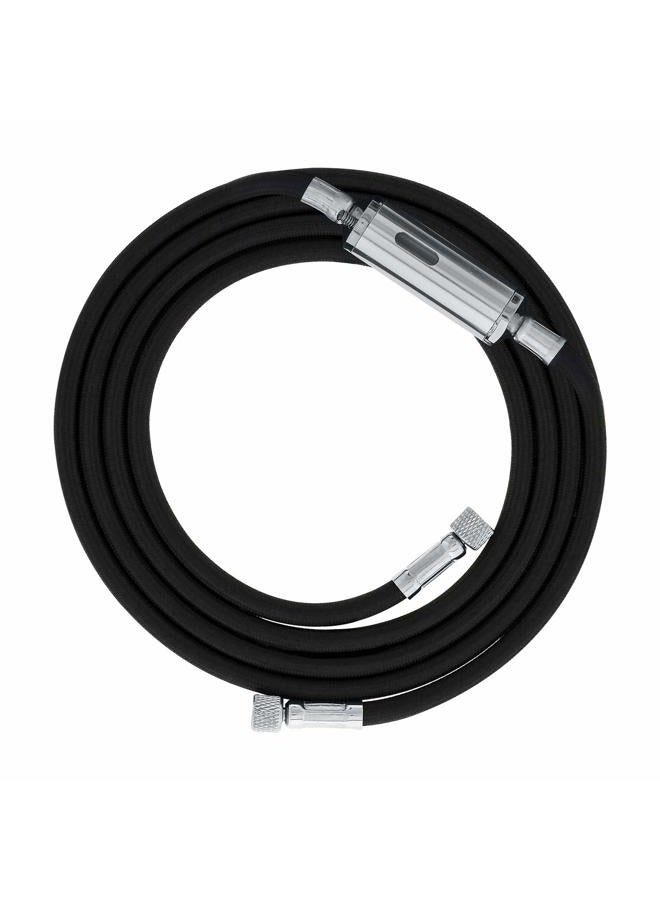Master Airbrush 10 Foot Nylon Braided Airbrush Hose with Inline Moisture Trap Filter and Standard 1/8" Size Fittings on Both Ends (Hose Color May Vary) - Image 1