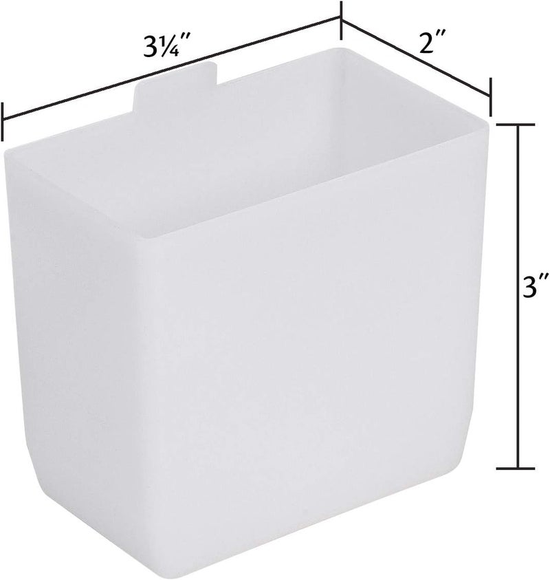 AkroMils 30101 Plastic Bin Cup Storage for Sorting Small Parts In Shelf Bins, (2-Inch x 3-1/4-Inch x 3-Inch), White, Case of 48 - Image 2