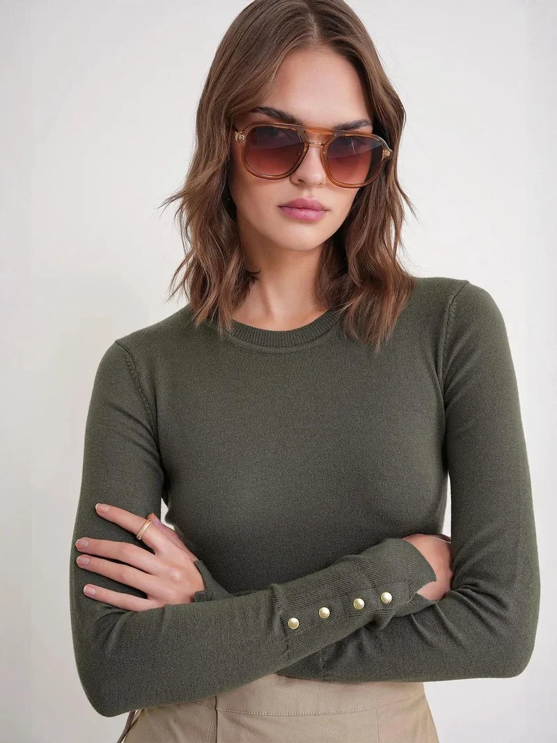 MixRay Mixray Crew Neck Knit Sweater