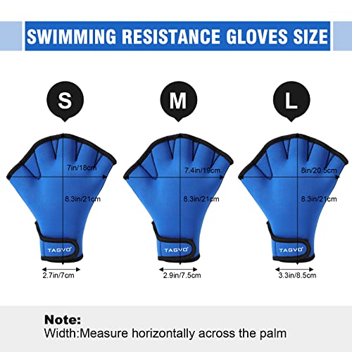 TAGVO Aquatic Gloves for Helping Upper Body Resistance, Webbed Swim Gloves Well Stitching, No Fading, Sizes for Men Women Adult Children Aquatic Fitness Water Resistance Training - Image 5