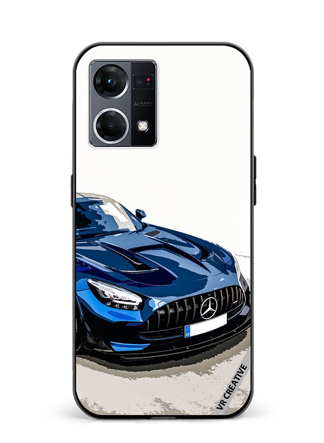 VR CREATIVE Protective Case Cover For Oppo Reno8 4G Mercedes Design Multicolour - Image 1