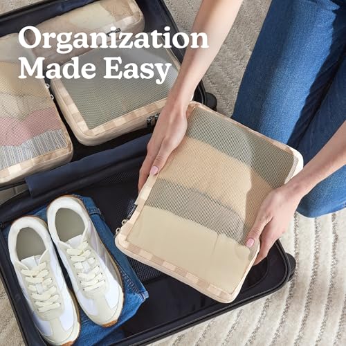Vandel Space-Saving Compression Packing Cubes for Women with Hanging Toiletry Bag, Laundry Bag, Compressible Carry On Suit Case Organizer Luggage Packing Cubes for Travel Compression Organizer Bags - Image 5