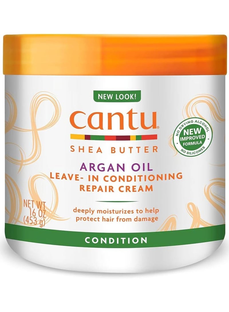 Cantu Argan Oil Leave-In Conditioning Repair Cream 453grams  - Image 1